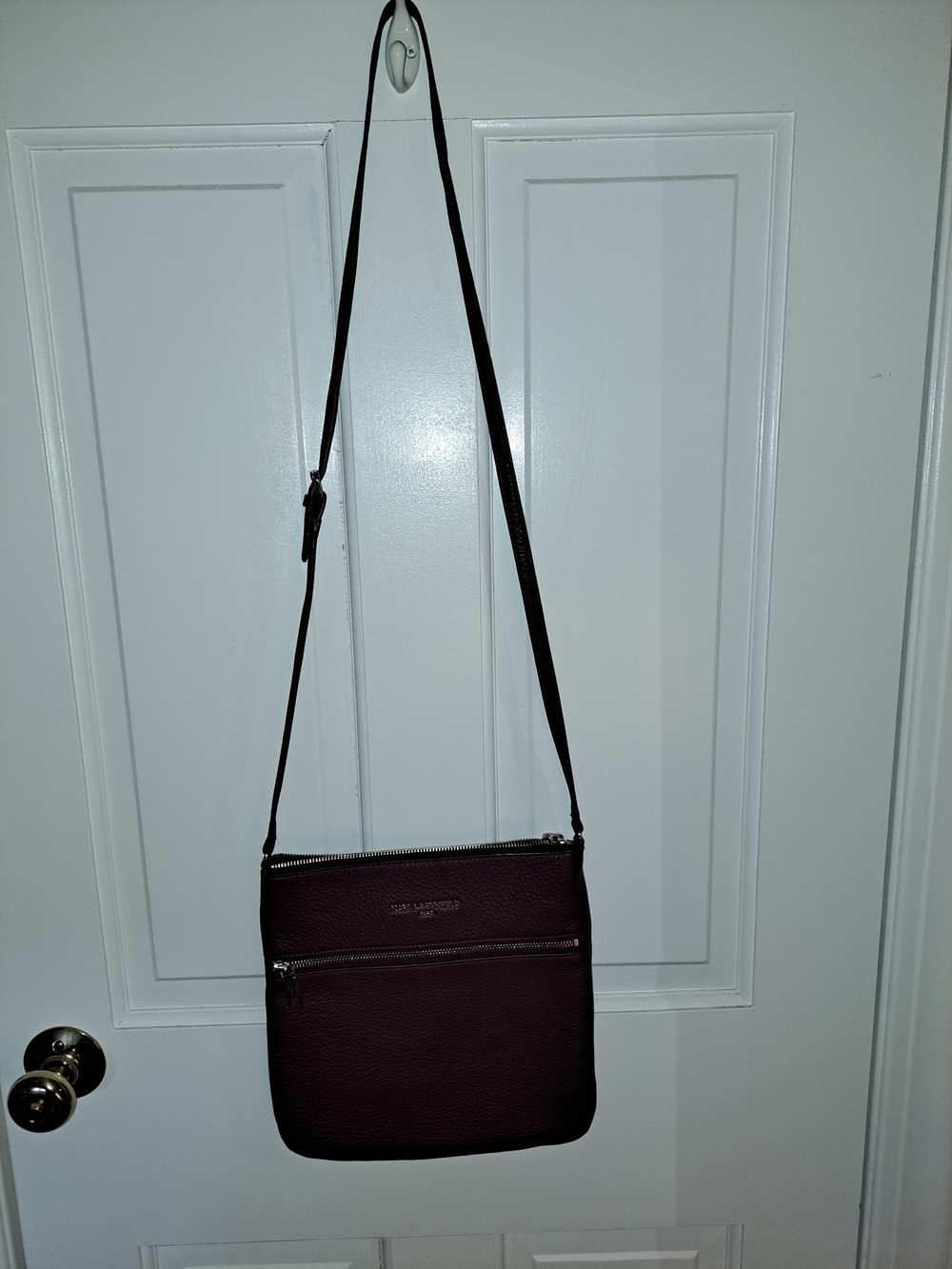 Crossbody Bag in Burgundy with Matching Adjustable Strap